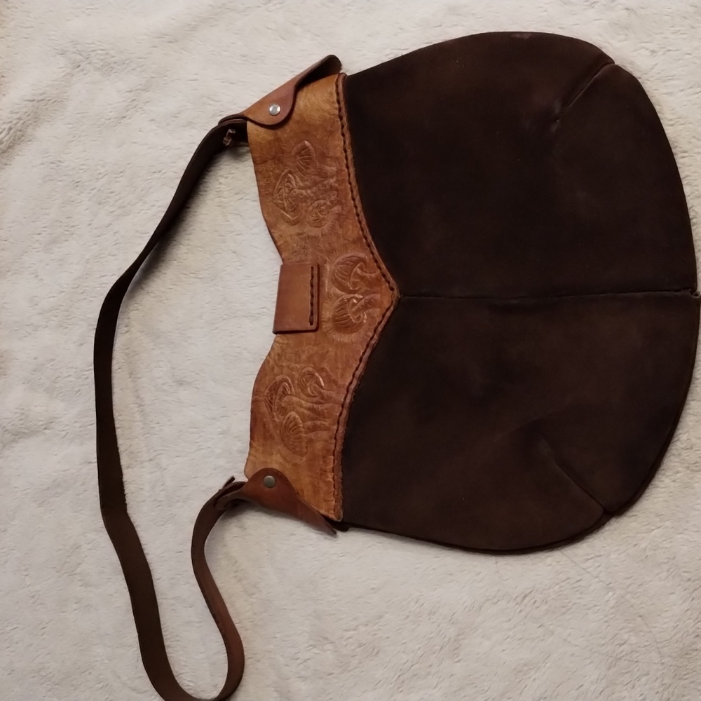Vintage Embossed Genuine Leather Handbag